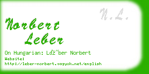 norbert leber business card